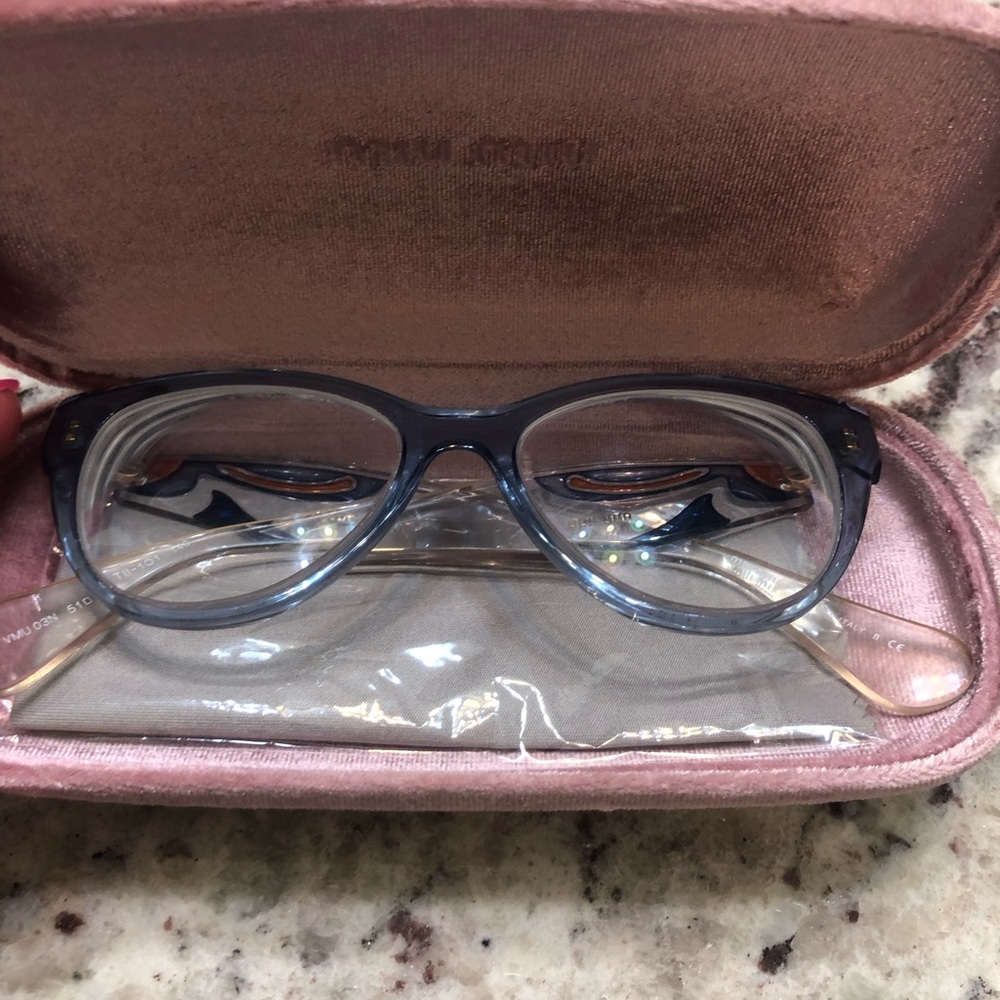 Miu Miu like new Light Blue/clear stylish glasses
